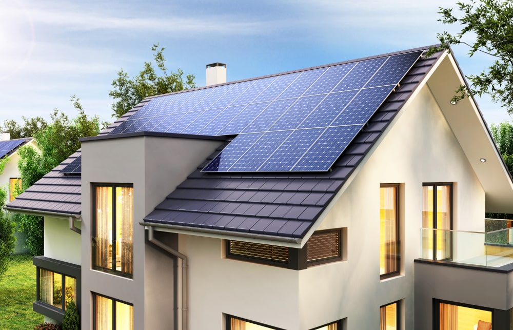 panneau solaire sur un toit